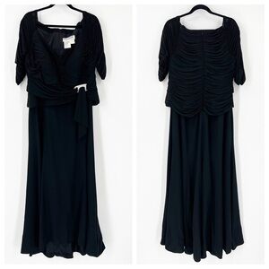 Daymor Couture Black Evening Gown Mother of the Bride Wedding Guest Formal